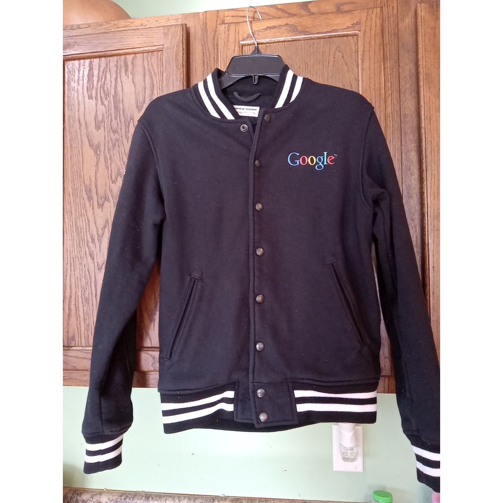 Google Bomber Style Black And White Jacket Xs A17